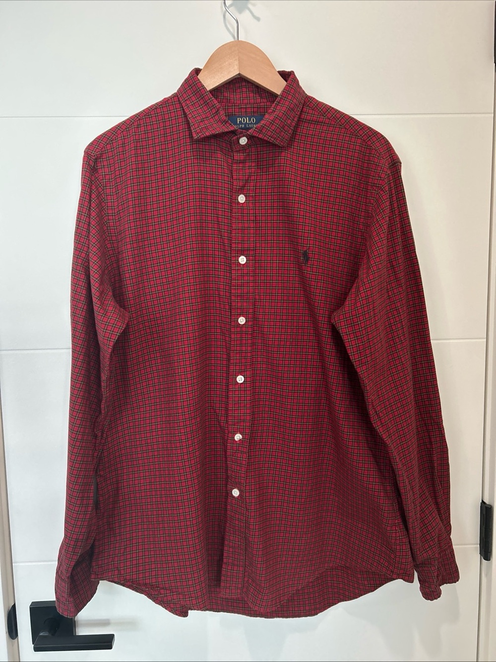 Ralph Lauren Red & Black Plaid Button-Down Shirt - Men's